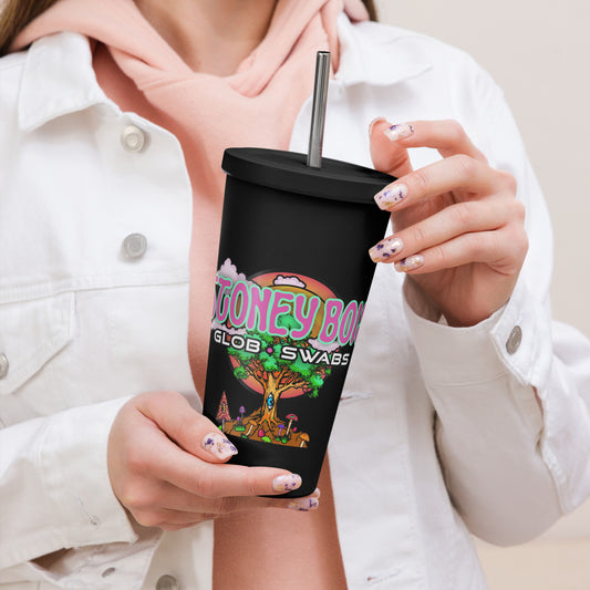 Stoney Bois™ Insulated tumbler with a straw