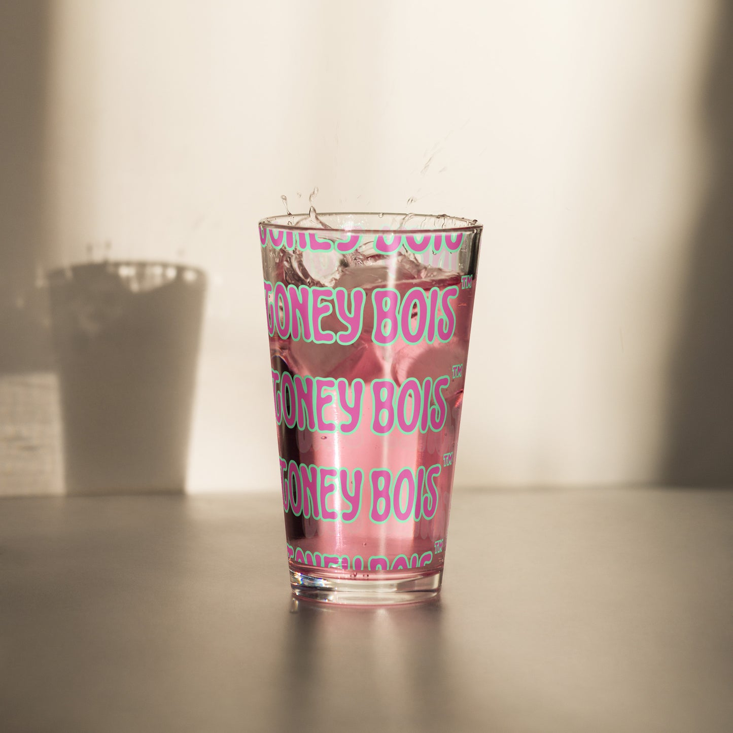 StoneyBois™ All over print Shaker pint glass