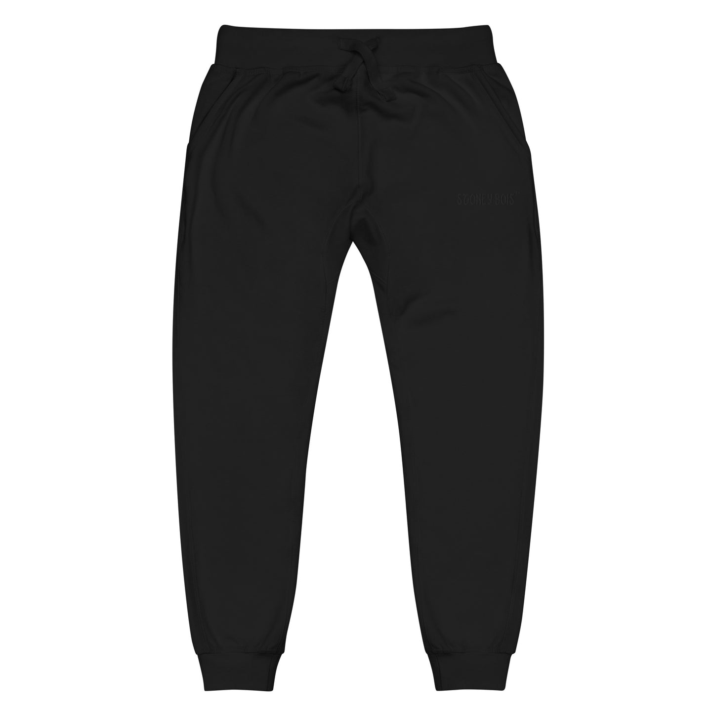 Stoney Bois Unisex fleece sweatpants - Black Embroidered