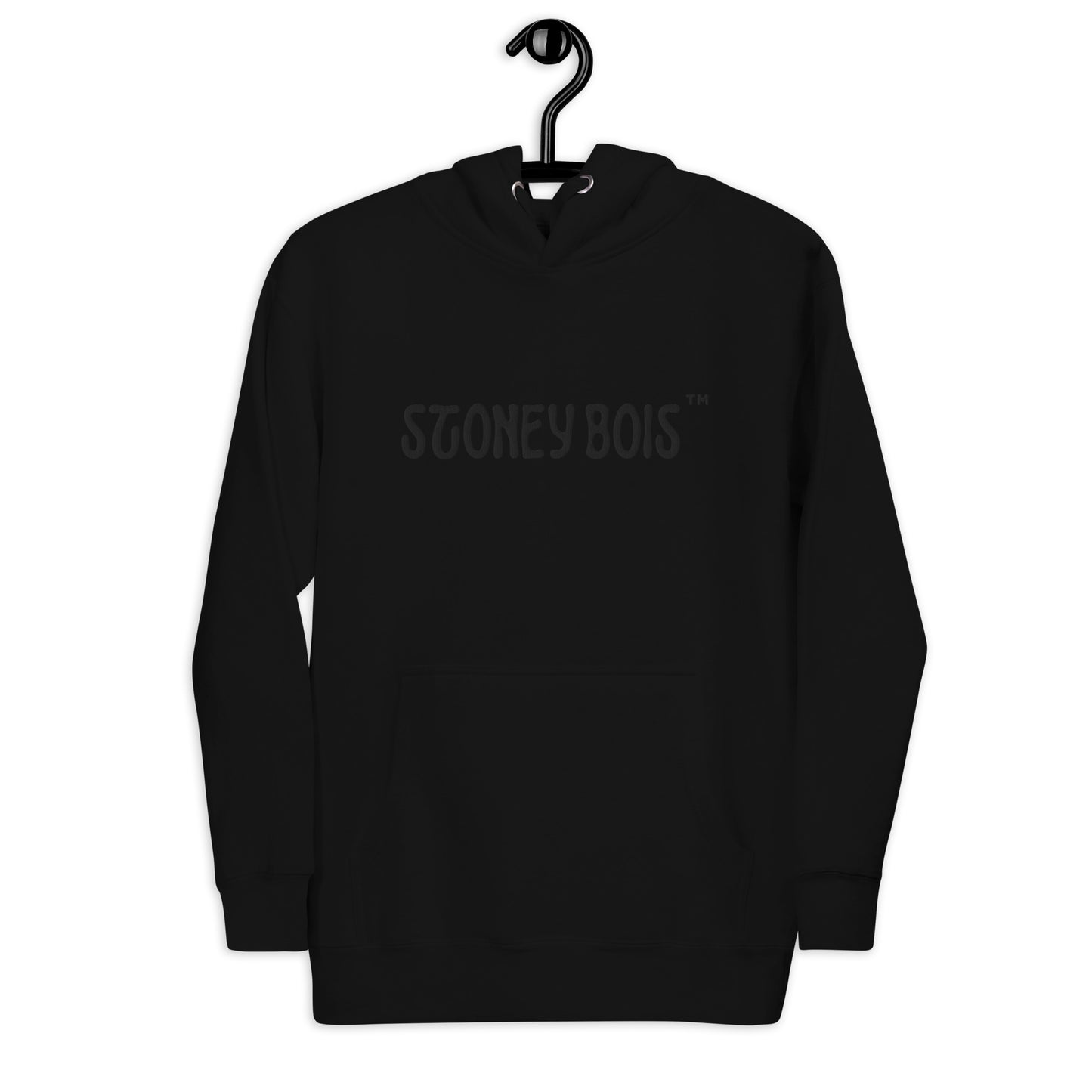 Stoney Bois Unisex Hoodie Black Embroidered