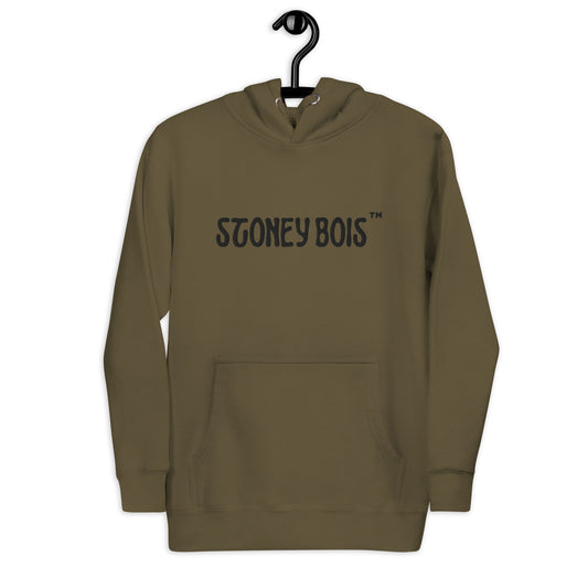 Stoney Bois Unisex Hoodie Black Embroidered