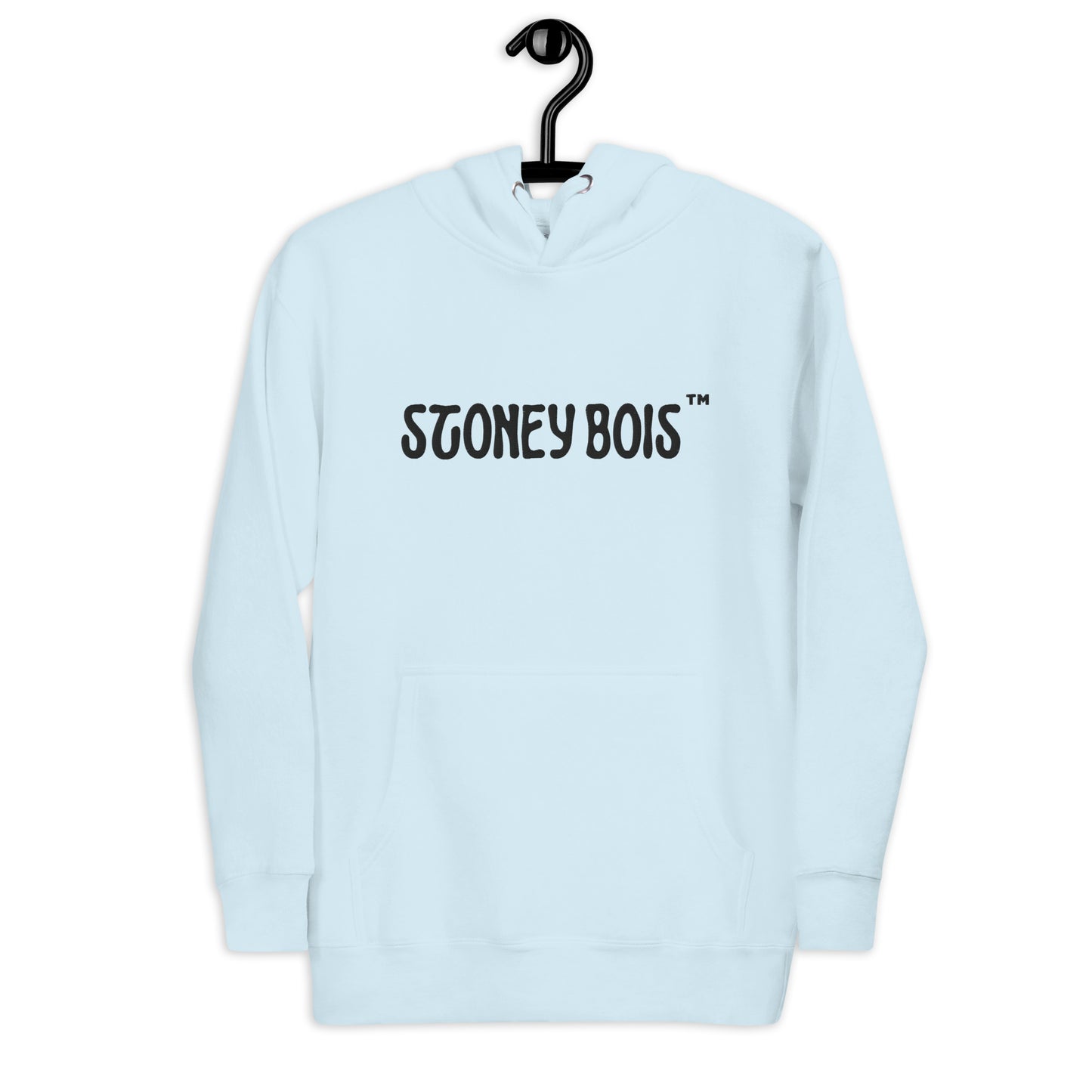 Stoney Bois Unisex Hoodie Black Embroidered