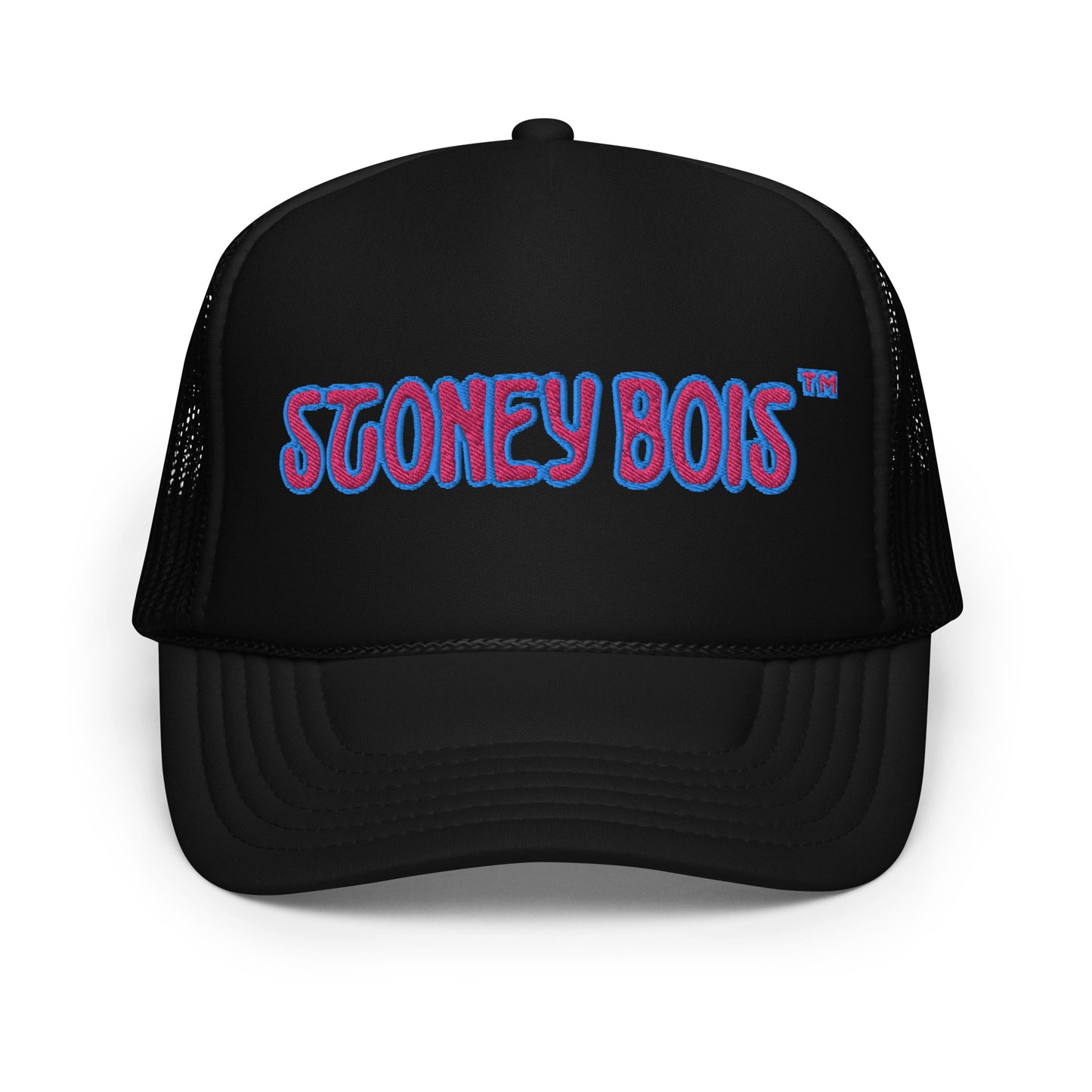 StonetBois™ Foam trucker hat - Embroidered Pink/Blue