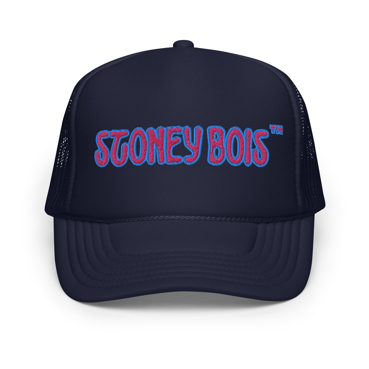 StonetBois™ Foam trucker hat - Embroidered Pink/Blue