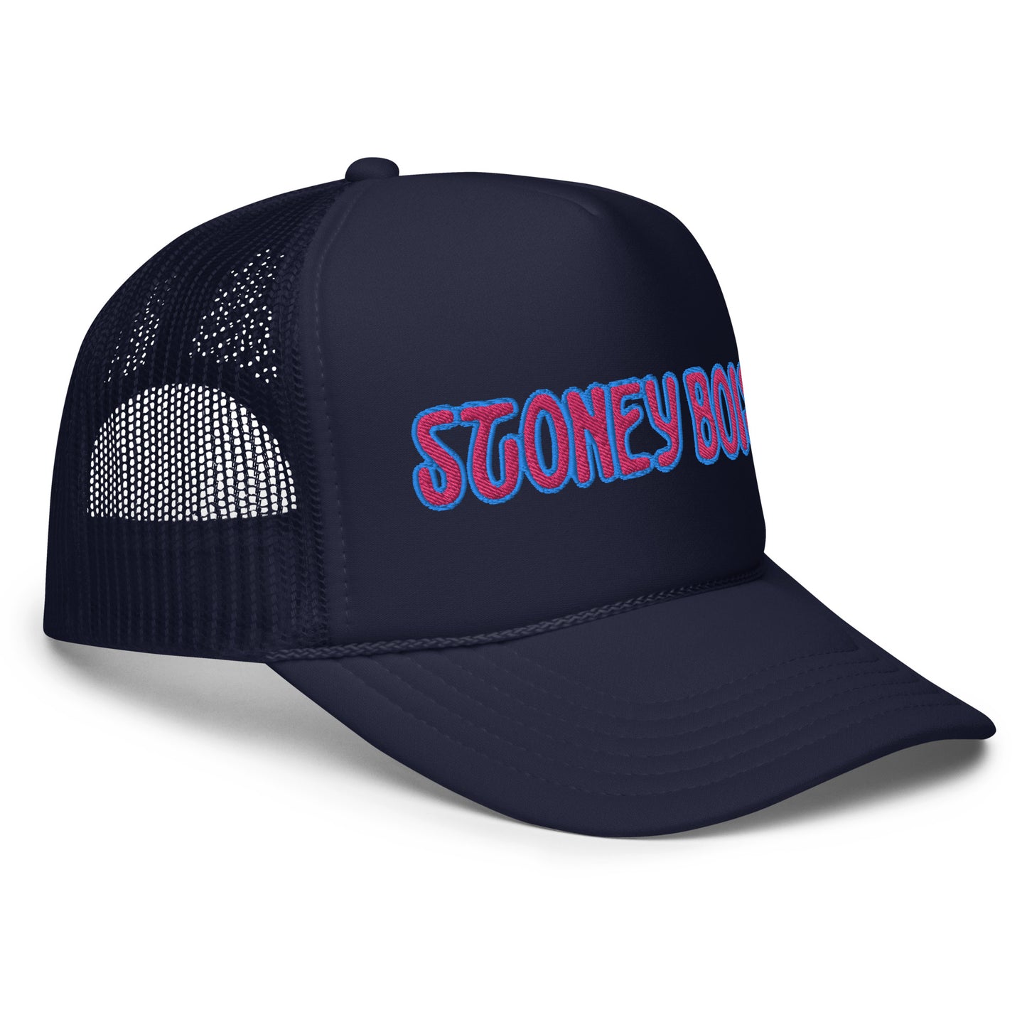StonetBois™ Foam trucker hat - Embroidered Pink/Blue