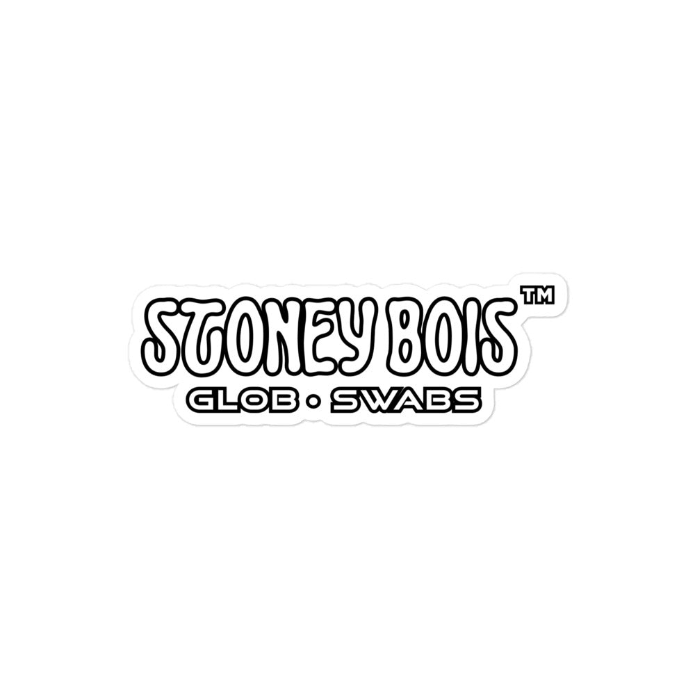 Stoney Bois™ Glob Swabs - Black & White Bubble-free sticker