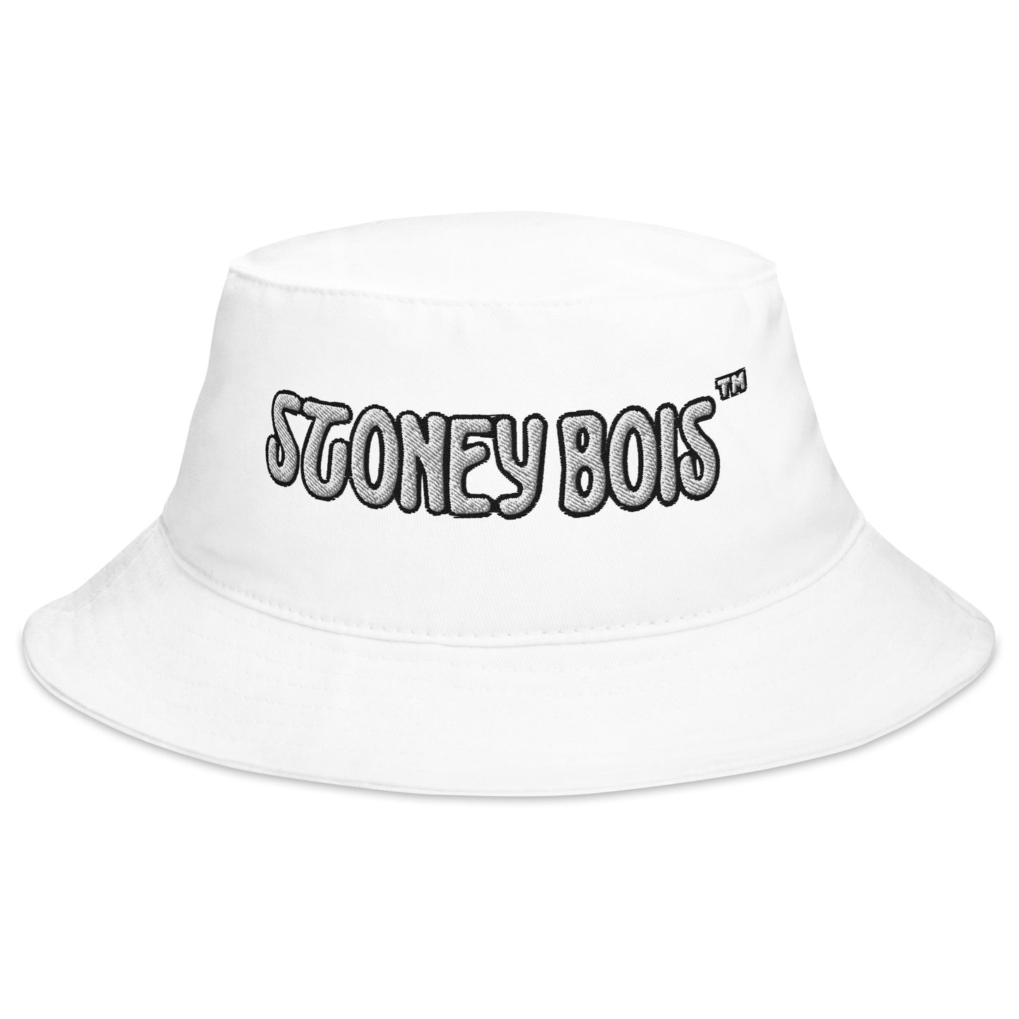 StoneyBois.com Bucket Hat Embroidered Black/White