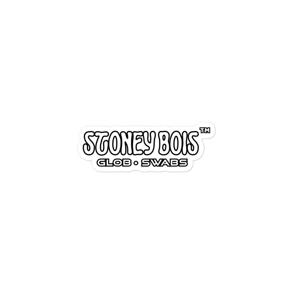 Stoney Bois™ Glob Swabs - Black & White Bubble-free sticker