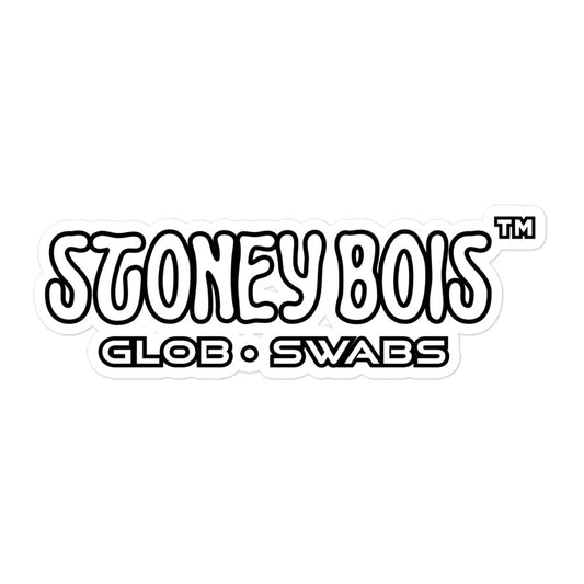 Stoney Bois™ Glob Swabs - Black & White Bubble-free sticker